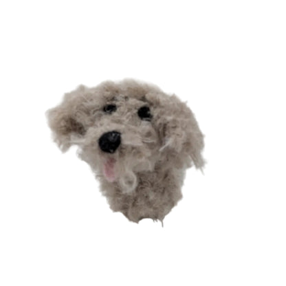 Handmade boucle and crochet dog by Lanart Alpaca