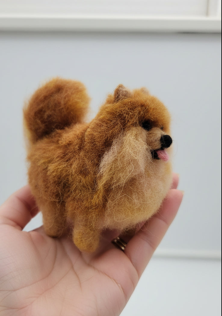 Brown dog-shaped plush toy lady&
