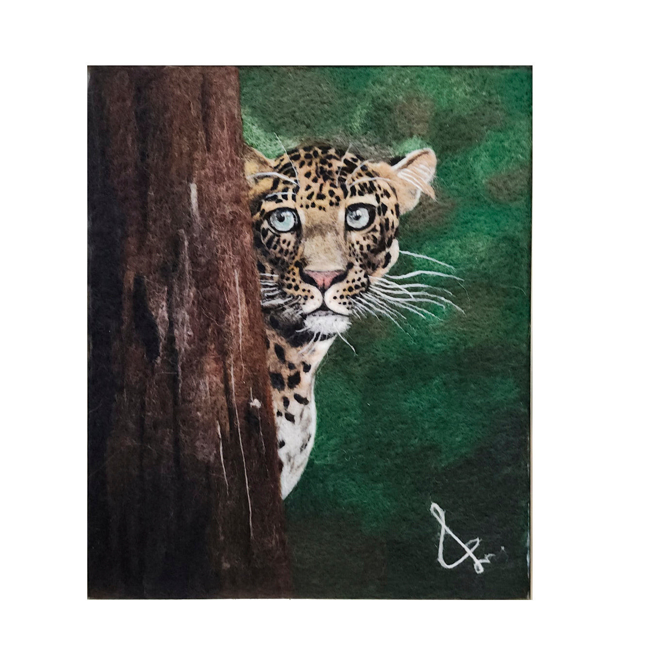 Leopard Felted Portrait