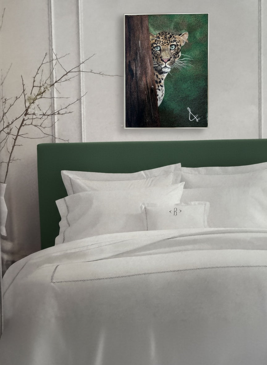Leopard Felted Portrait