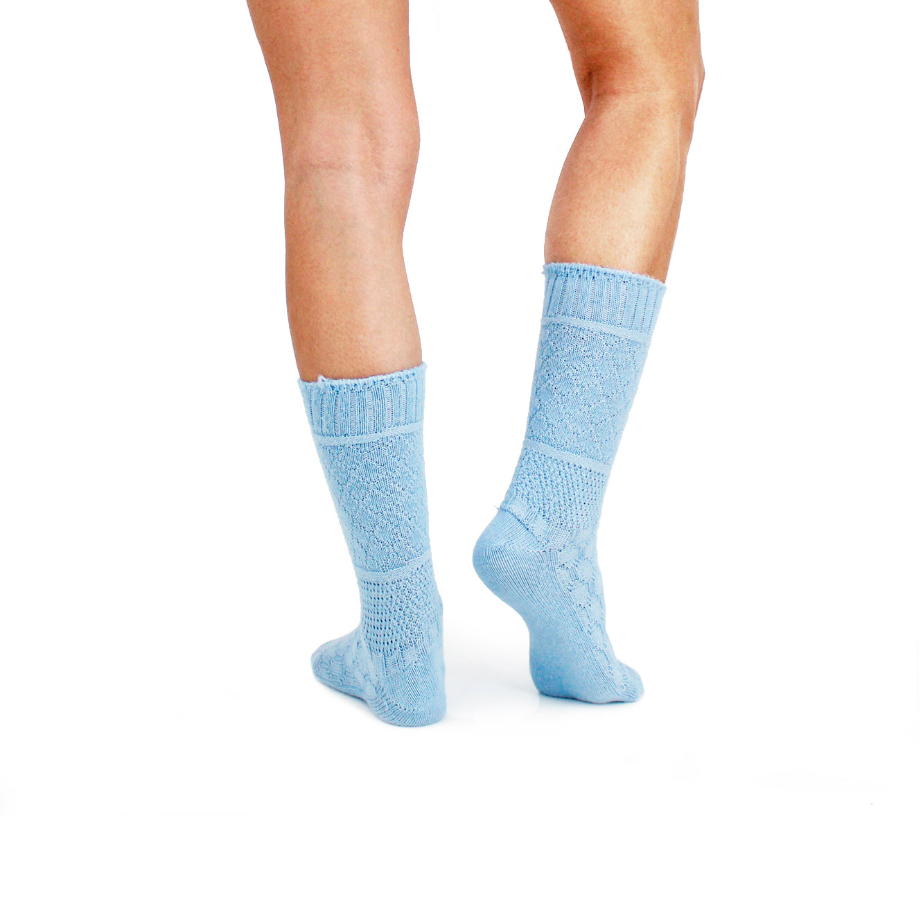 Cubism Baby Alpaca Socks-Carolina Blue