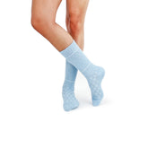 Cubism Baby Alpaca Socks - Carolina Blue - Lanart Alpaca