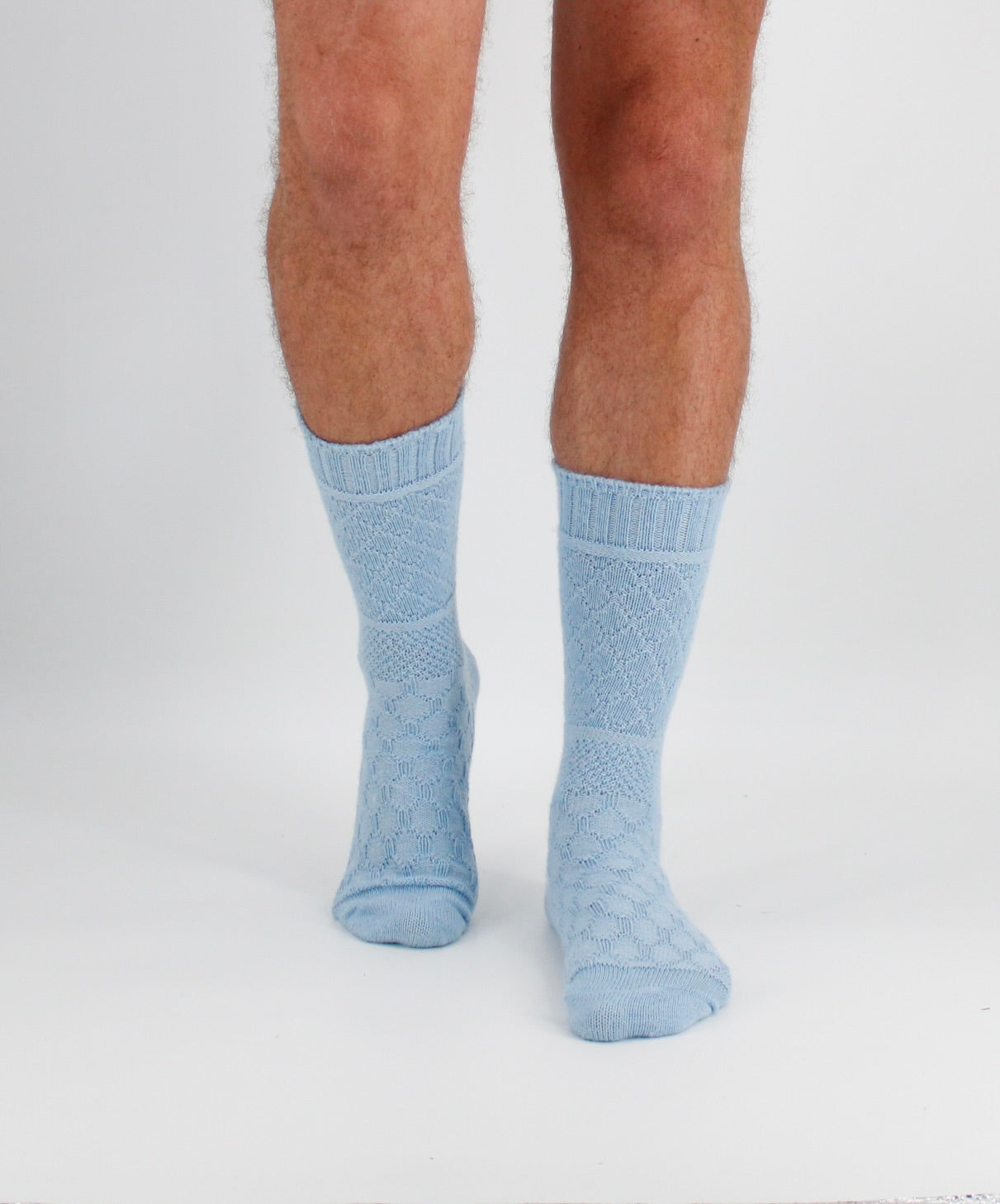 Cubism Baby Alpaca Socks-Carolina Blue