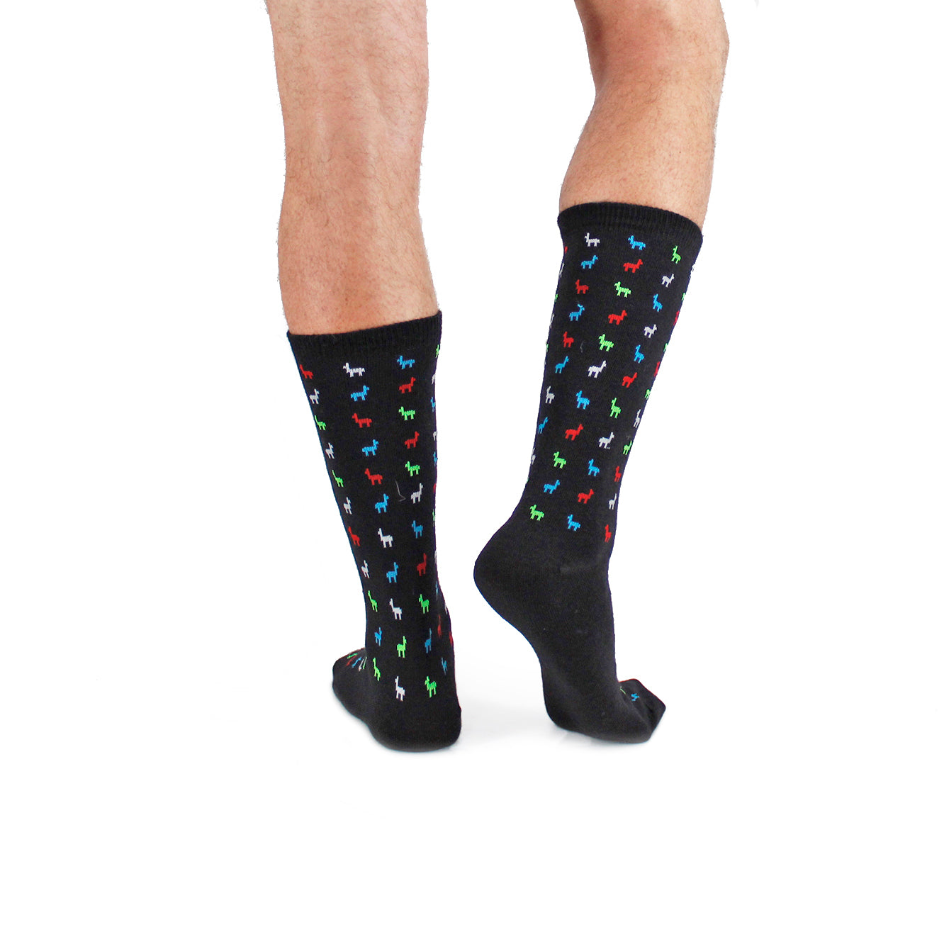 Dress: Colorful Logo Socks - Black