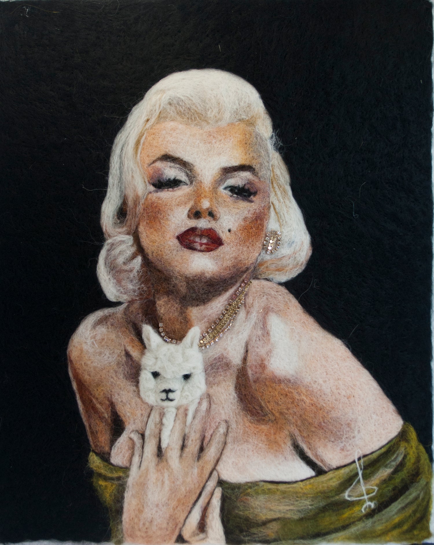 Marylin Alpaca Felted Portrait