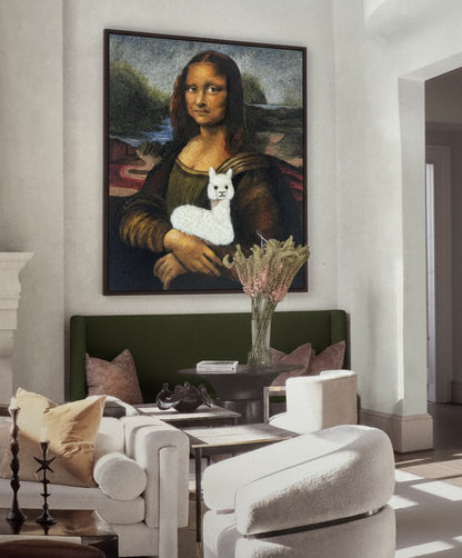 Mona Lisa—Needle-Felted Alpaca Fiber Portrait
