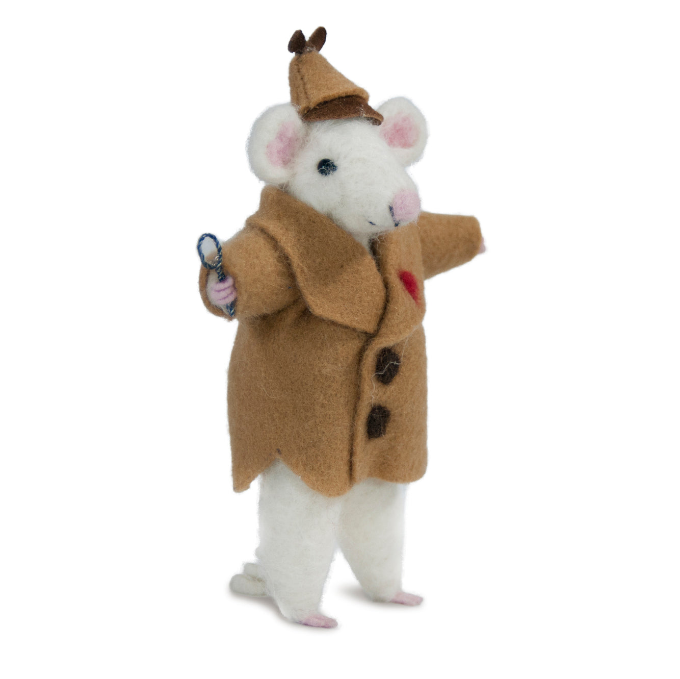 Sherlock Mouse: Detective Felted Sculpture