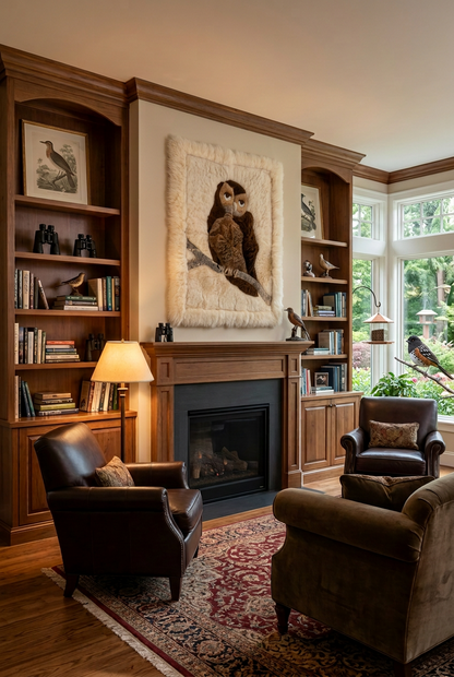 Owl Alpaca Fur Wall Decor — Studio