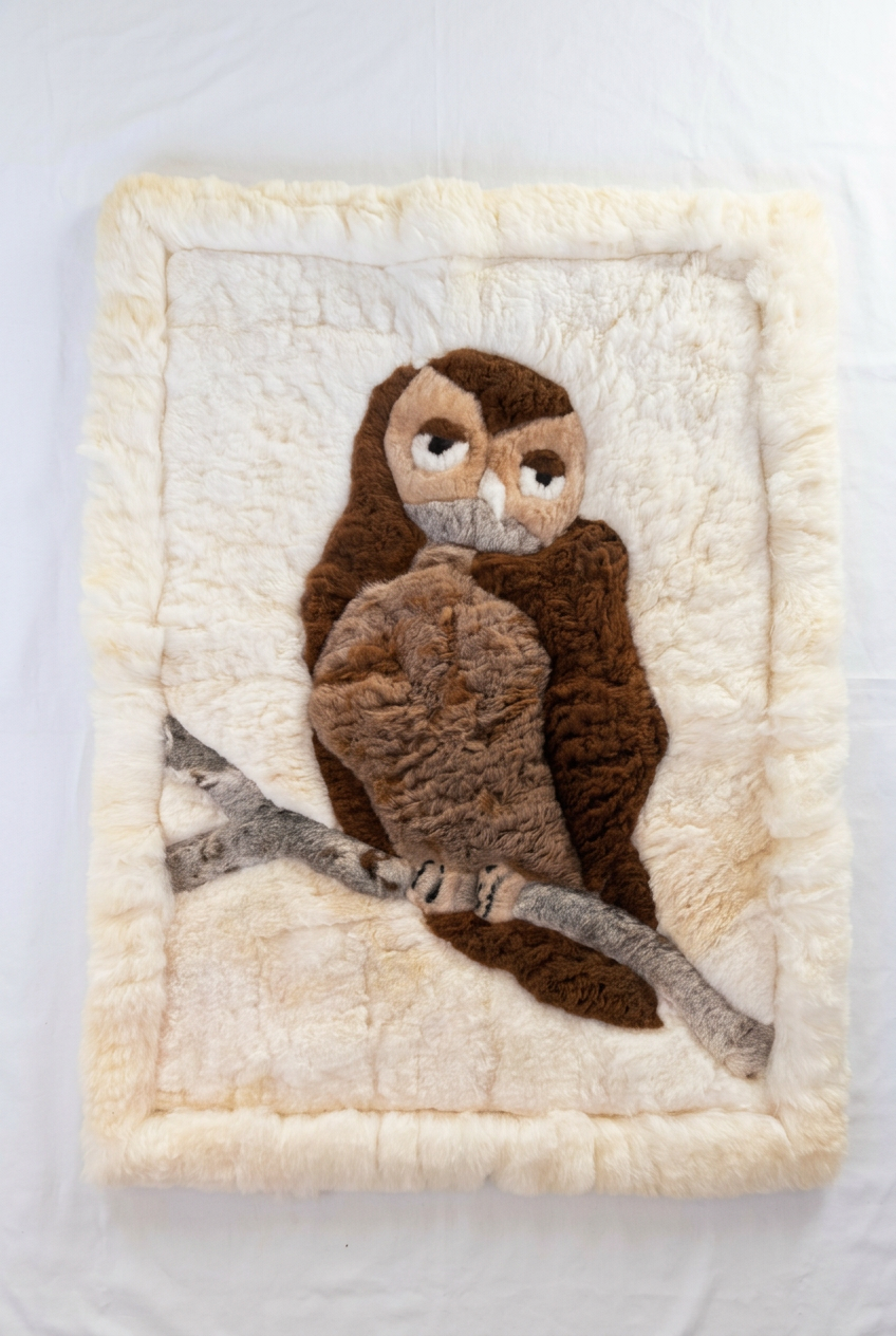 Owl Alpaca Fur Wall Decor — Studio