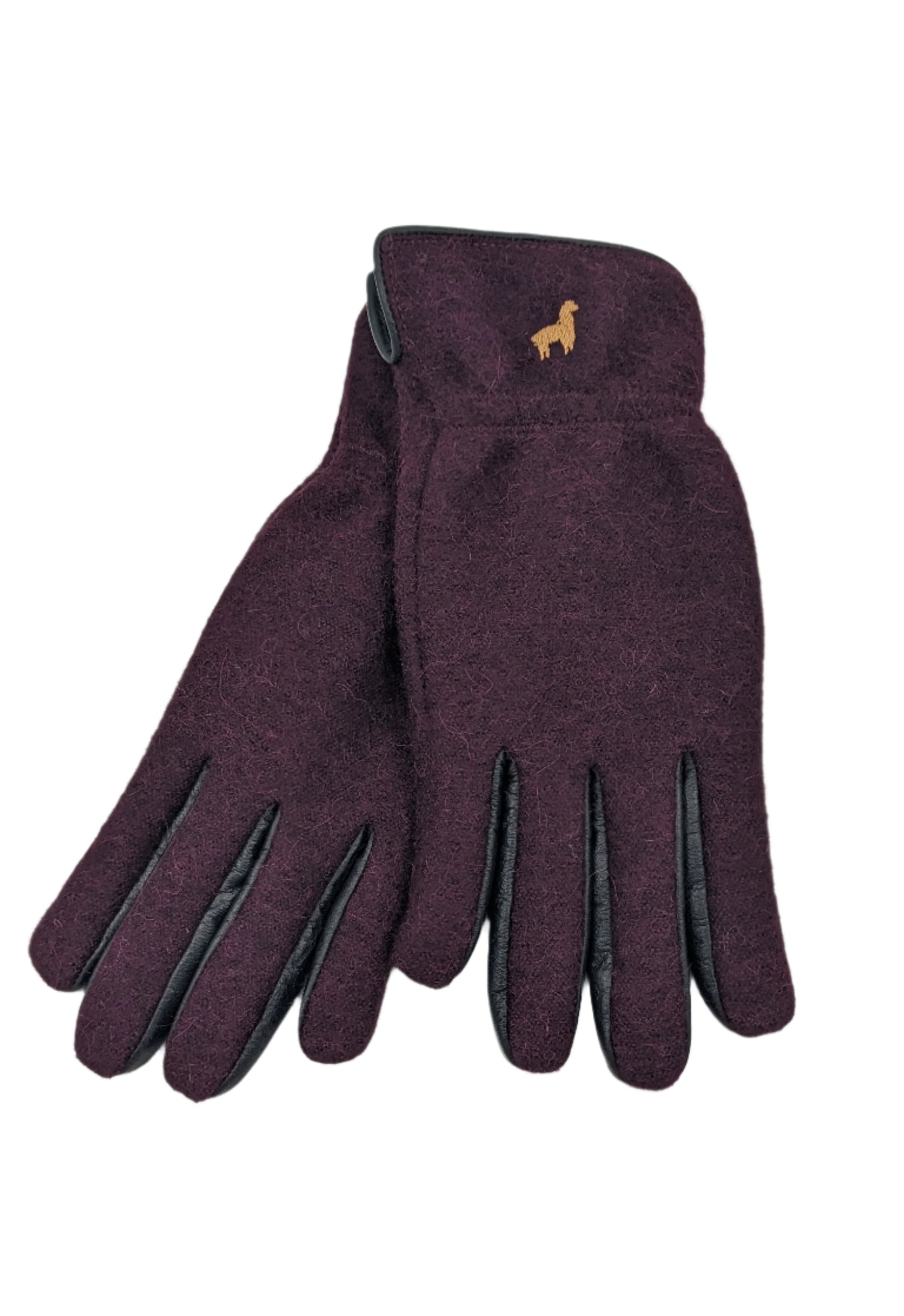 Felted Dress Gloves - Eggplant