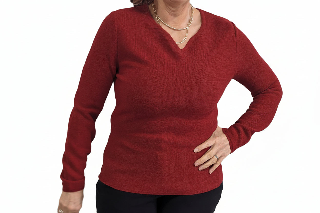 Classic Red Sweater — Studio