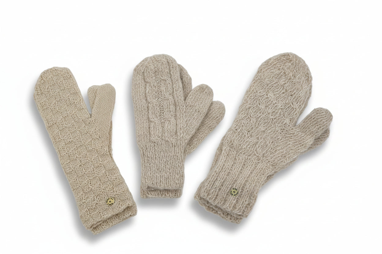 Texture Knit Mittens SAMPLE