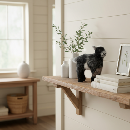 Handmade needle-felted alpaca Pygmy Goat by Lanart