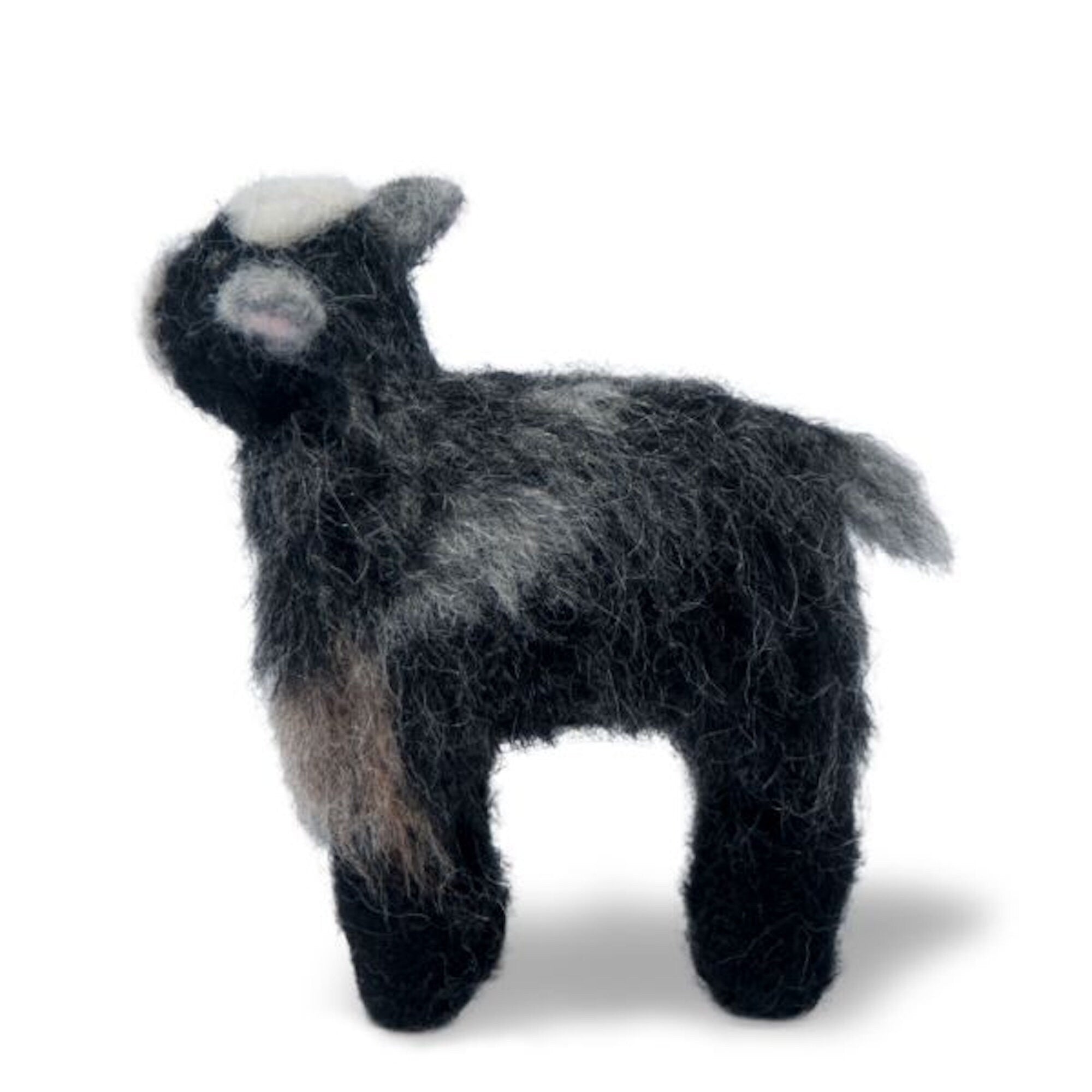 Handmade needle-felted alpaca Pygmy Goat by Lanart