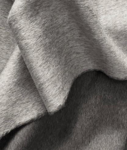 Reversible Alpaca Wool Fabric Charcoal/Gray