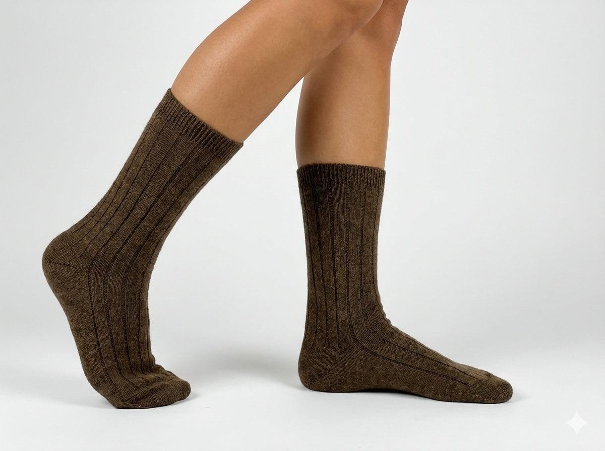 True Rib Dress Socks-RoseGray
