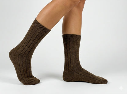 True Rib Dress Socks-RoseGray