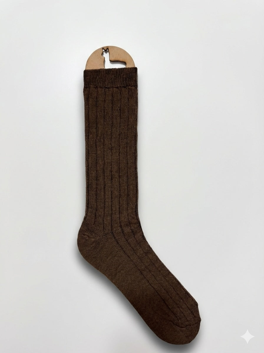 True Rib Dress Socks-RoseGray