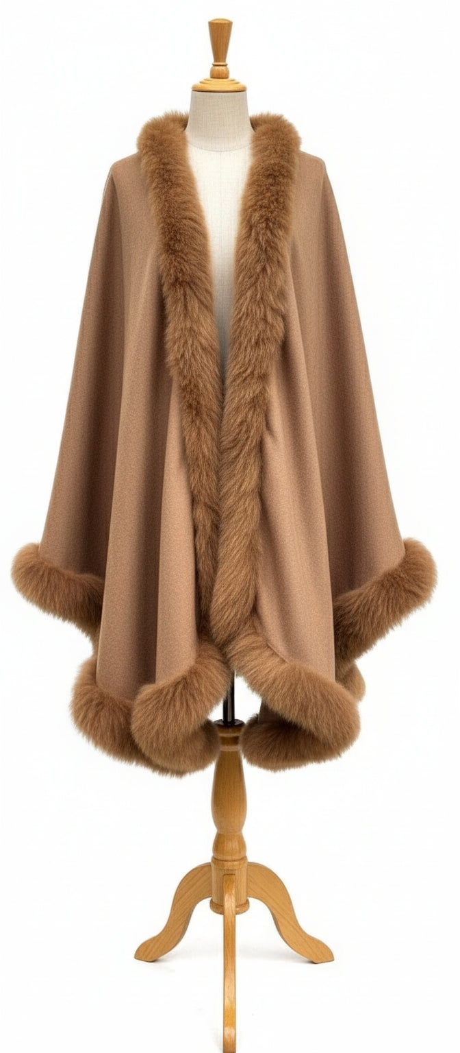 Royalty Fur Cape - Caramel - Lanart Alpaca