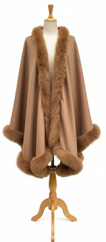 Royalty Fur Cape - Caramel - Lanart Alpaca