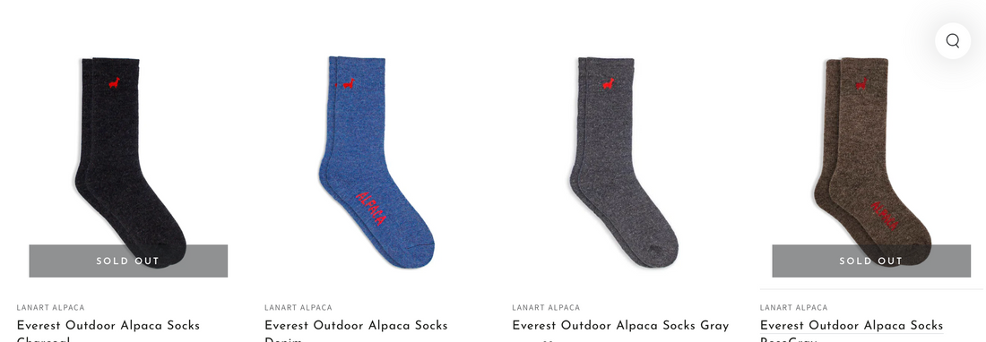Chene Alpaca Crew Socks Charcoal