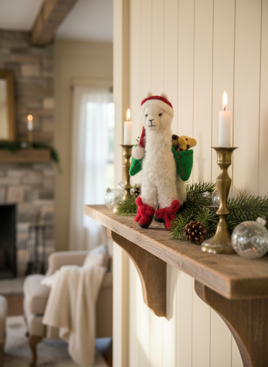 Alpaca Noel 6.5&quot; Sculpture  or Ornament