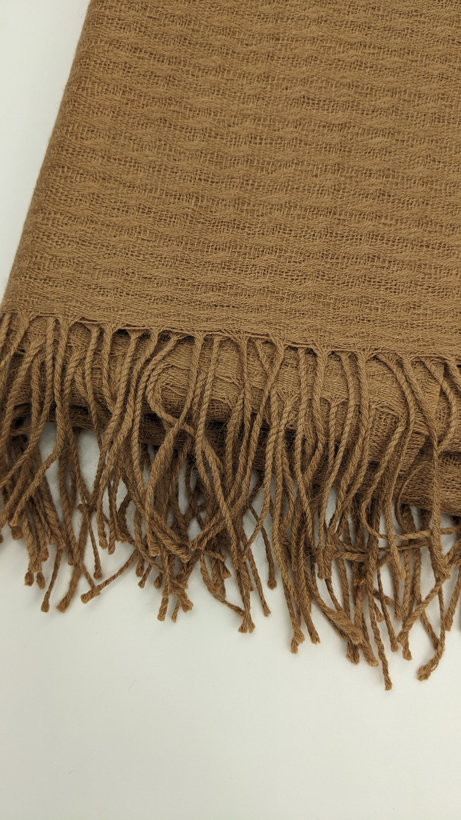 Giant Baby Alpaca Shawl-Caramel