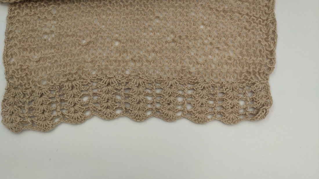 Fawn Shawl Open Knit- Baby Alpaca