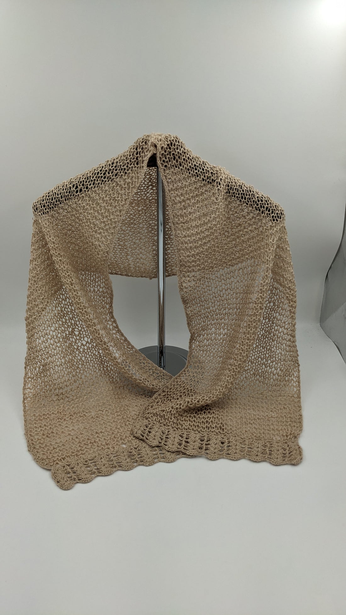 Fawn Shawl Open Knit- Baby Alpaca