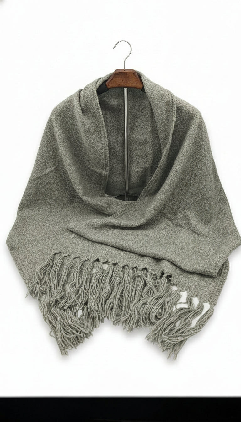 Gray Shawl - 100% Baby Alpaca