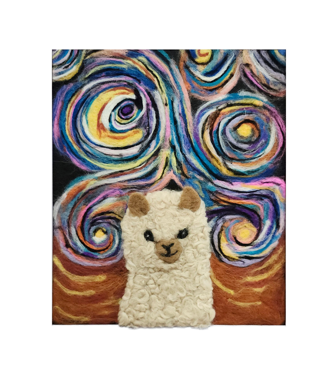 Starry Whispers: Alpaca Portrait