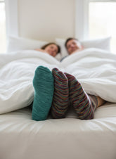 Stella Handpainted Socks - Teal - Lanart Alpaca