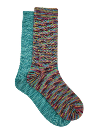 Stella Handpainted Socks - Teal - Lanart Alpaca