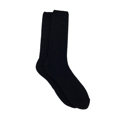 True Rib Dress Socks-Black