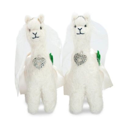 Bride &amp; Bride Set - Lanart Alpaca Lesbian Wedding 