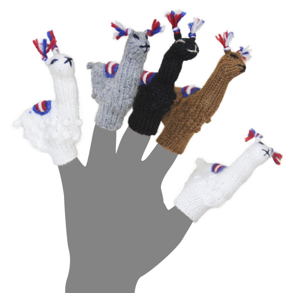 Hand Knit Animal Finger Puppets