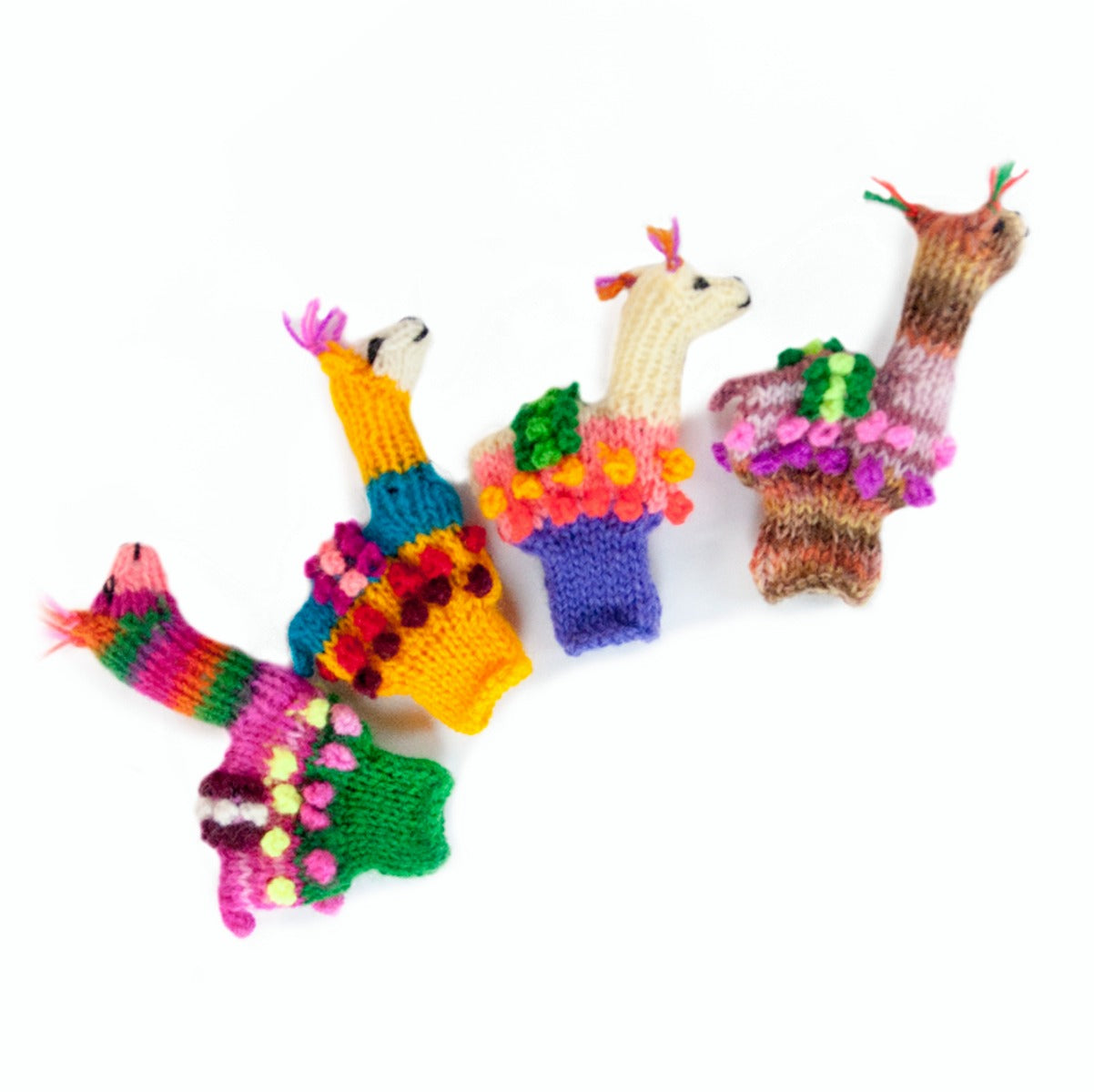 Handknit Alpaca Finger Puppets