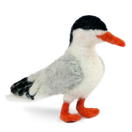 Arctic Tern: Felted Alpaca Bird Sculpture