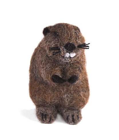 Beaver: Wildlife Felted Alpaca Sculpture