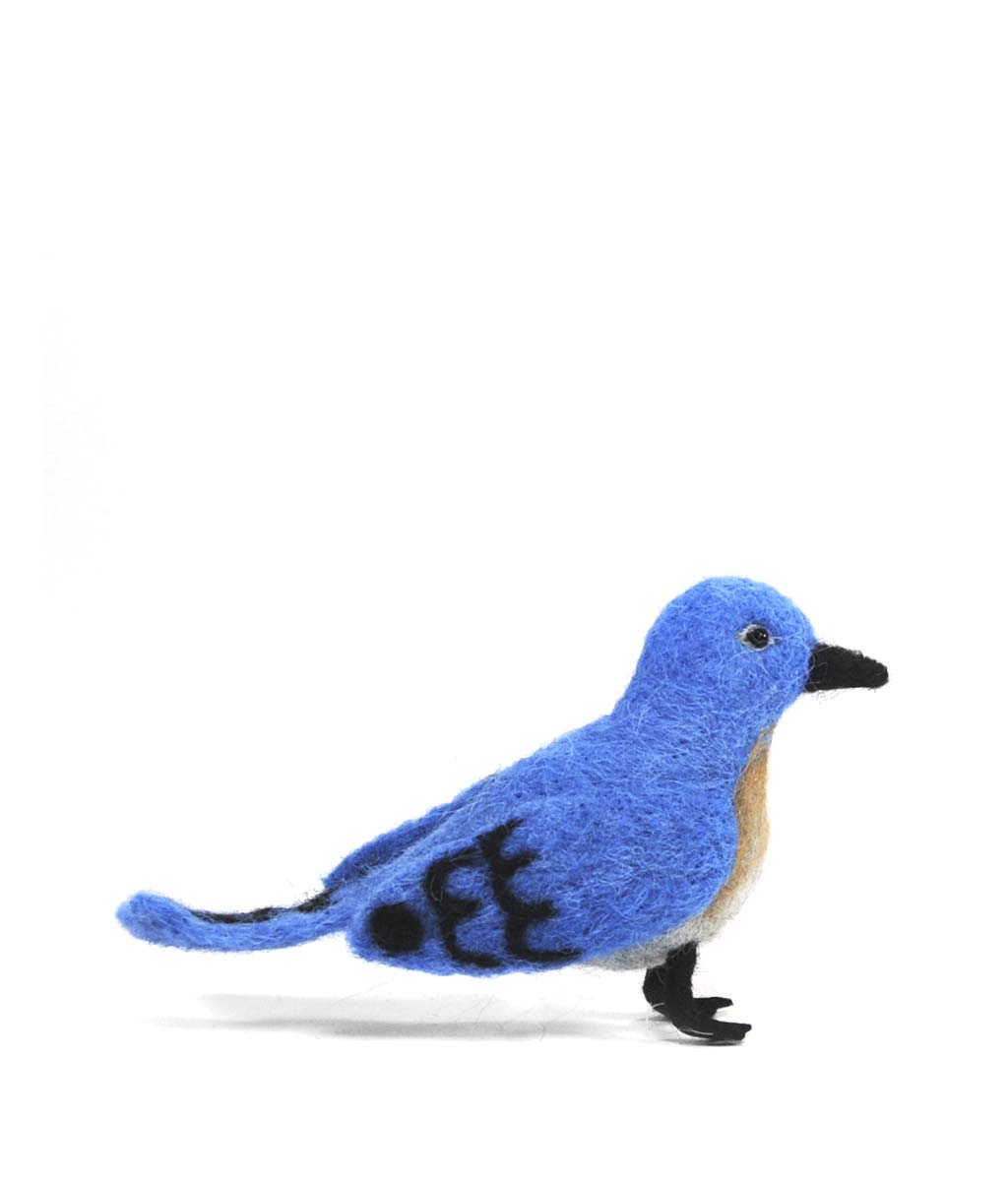 Bluebird: Felted Alpaca Sculpture