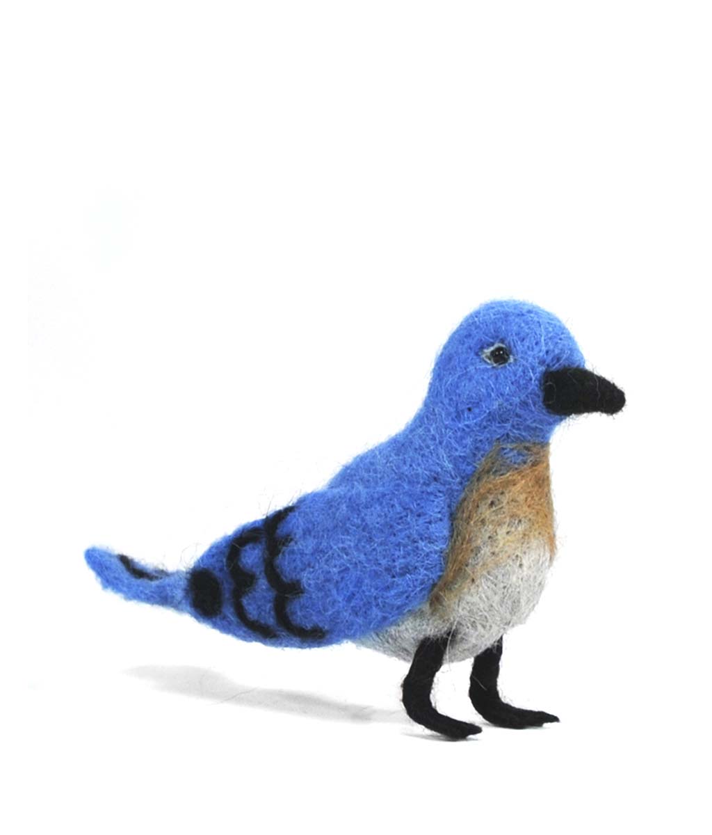 Bluebird: Felted Alpaca Sculpture