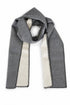 Gorgeous gray and pearl reversible baby alpaca scarf with hand-finished whip stitch and needle-felted alpaca. An in-house Lanart excluisve.