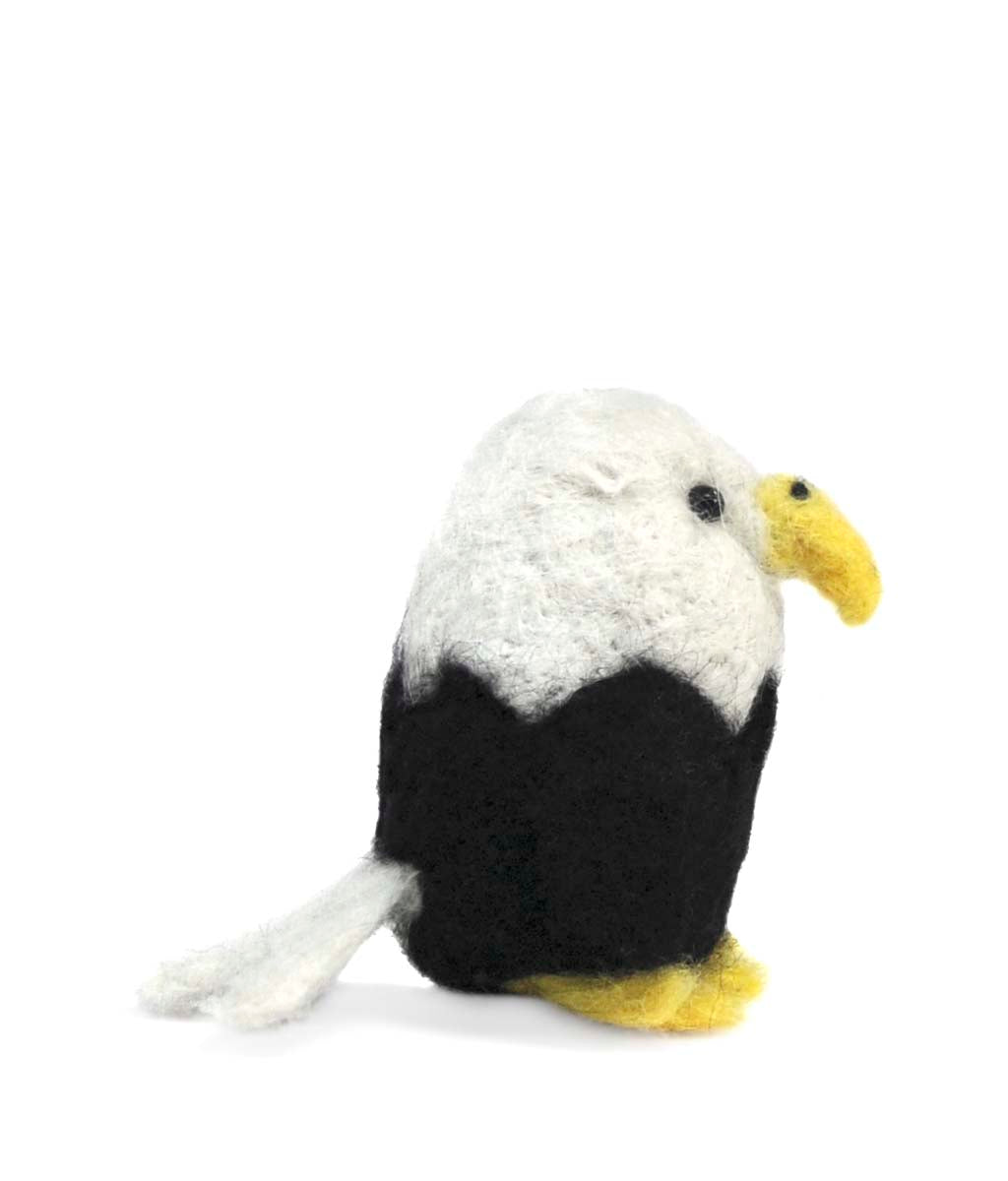 Botero Eagle: Felted Alpaca Sculpture