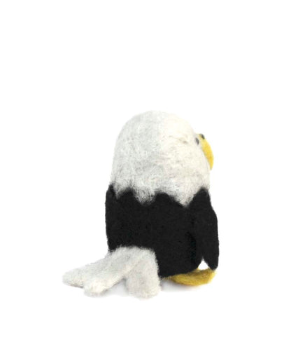 Botero Eagle: Felted Alpaca Sculpture