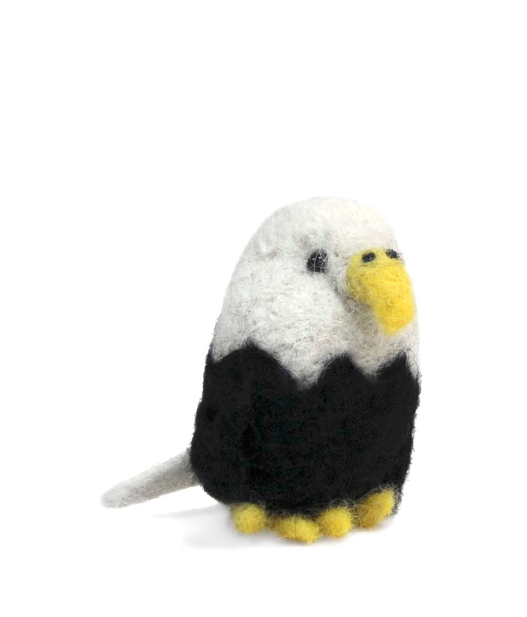 Botero Eagle: Felted Alpaca Sculpture