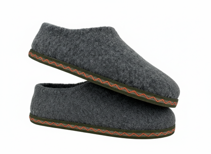 Boucle Slippers - Charcoal