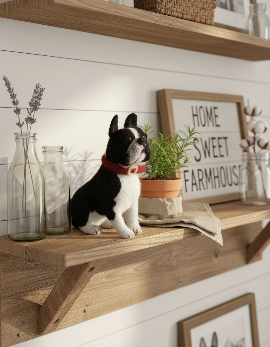 Custom: Felted Alpaca Dog Sculpture - Lanart Alpaca