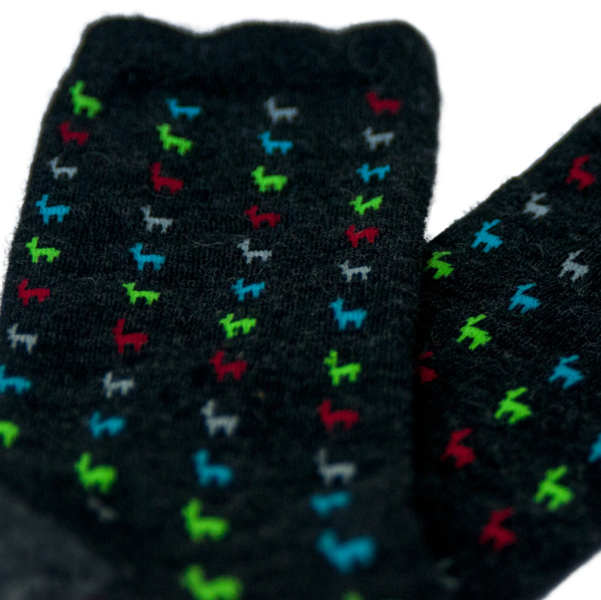 Dress: Colorful Logo Socks - Black