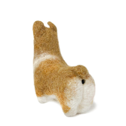 Corgi Dog: Felted Alpaca Sculpture