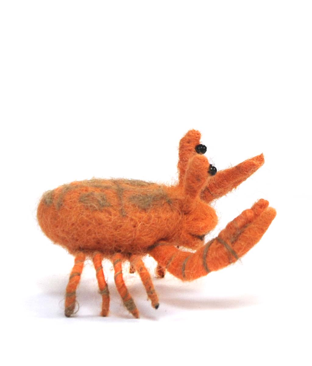 Crab: Felted Alpaca Sculpture